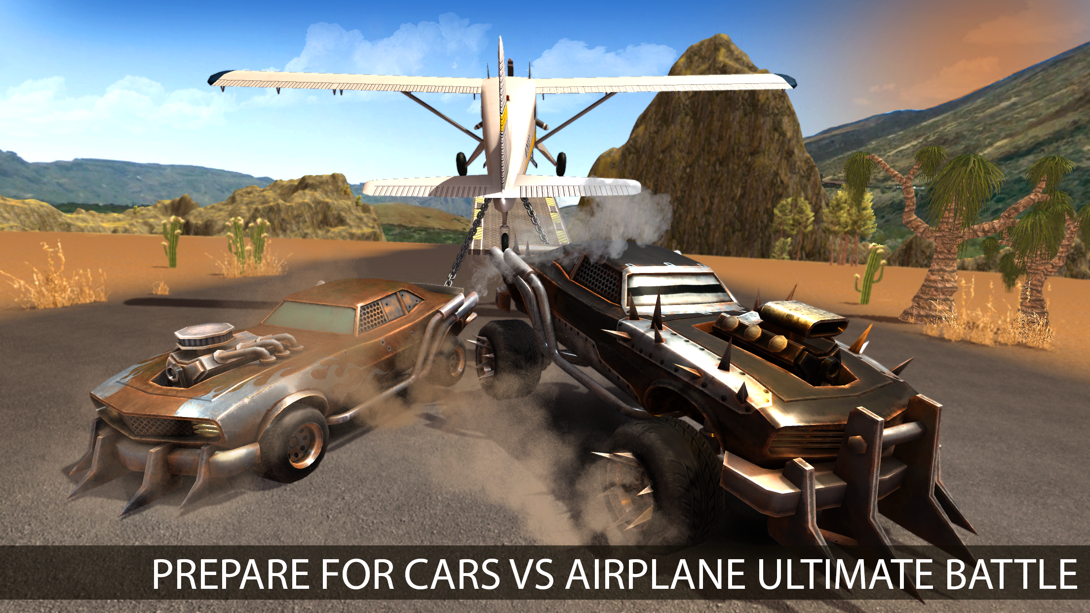 Android application Chained Cars Crash VS Cargo Plane screenshort