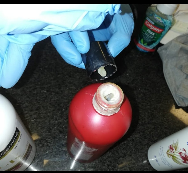 Liquid cocaine, with an estimated street value of R4m, was found concealed in shampoo bottles in the accused's luggage at King Shaka International Airport in Durban on July 29 2019.