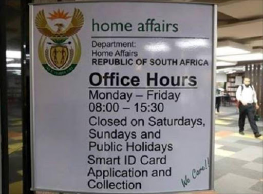 Home Affairs operating hours.