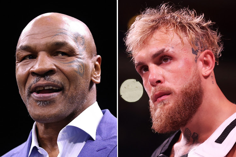 A composite image of Mike Tyson and Jake Paul. Tyson and Paul face off in July.