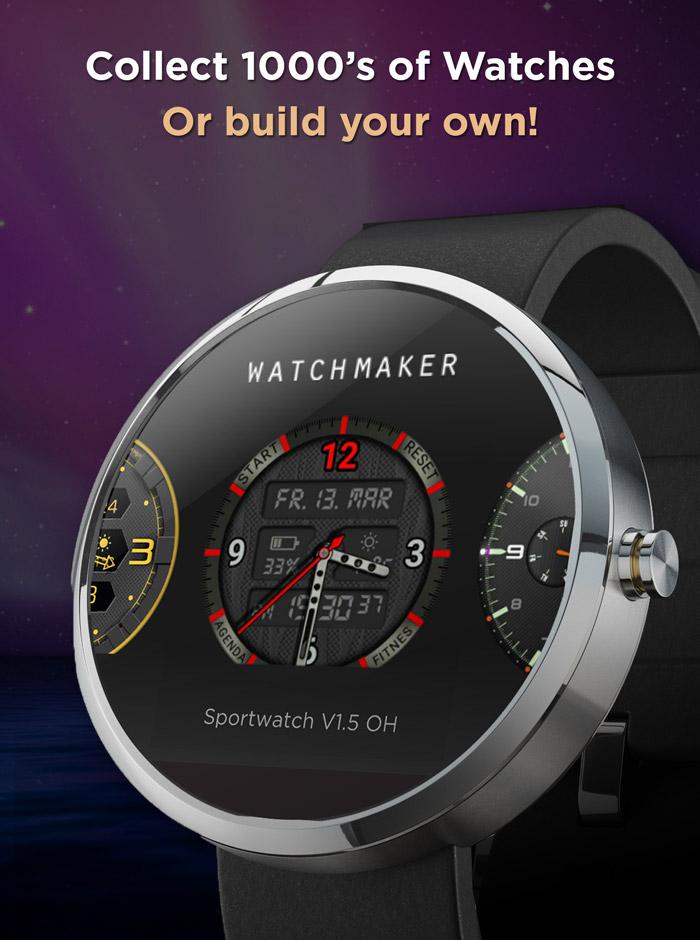 Android application Watch Face -WatchMaker Premium for Android Wear OS screenshort