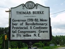 Governor, 1781-82. Member of Revolutionary, Provincial, & Continental Congresses. Grave is 1 1/2 miles N.E.Plaque via North Carolina Highway Historical Marker Program, and is used with their...