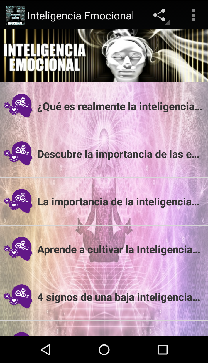 Android application Inteligencia Emocional screenshort
