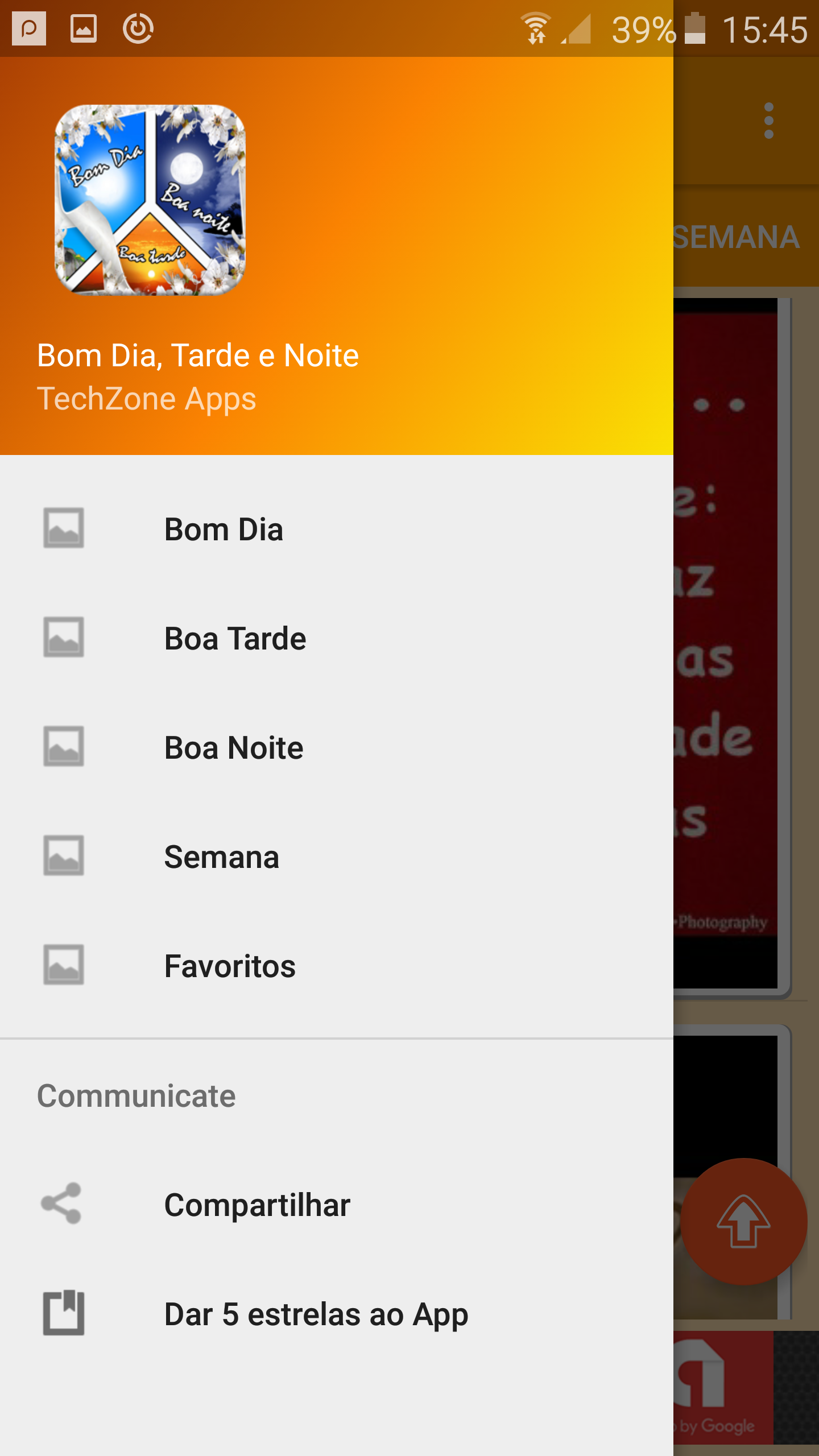 Android application Bom Dia, Tarde e Noite - Pro screenshort