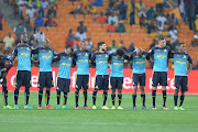 Sundowns players during the Absa Premiership match between Kaizer Chiefs and Mamelodi Sundowns at FNB Stadium on April 01, 2017 in Johannesburg, South Africa.