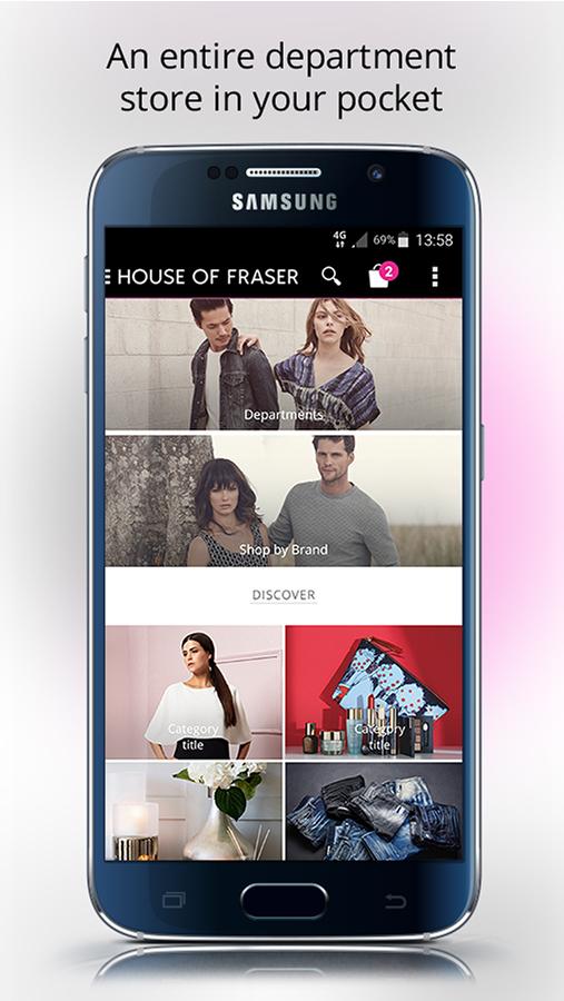 Android application House of Fraser screenshort
