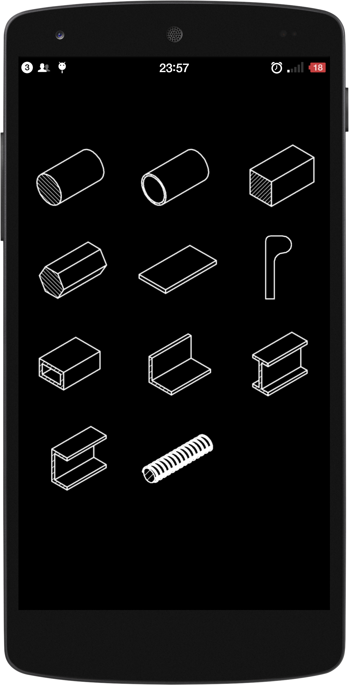 Android application Metal Calculator screenshort