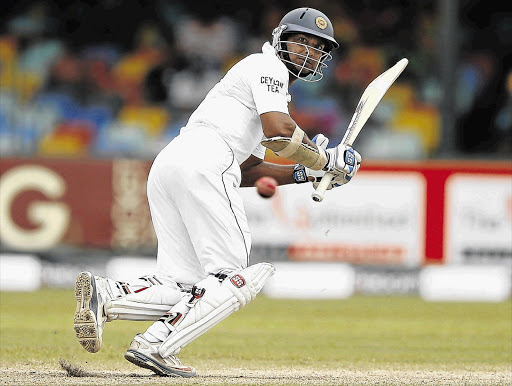 NEMESIS: Sri Lanka's Kumar Sangakkara scored a rapid 72 to set the Proteas a difficult target in the second Test match in Colombo yesterday