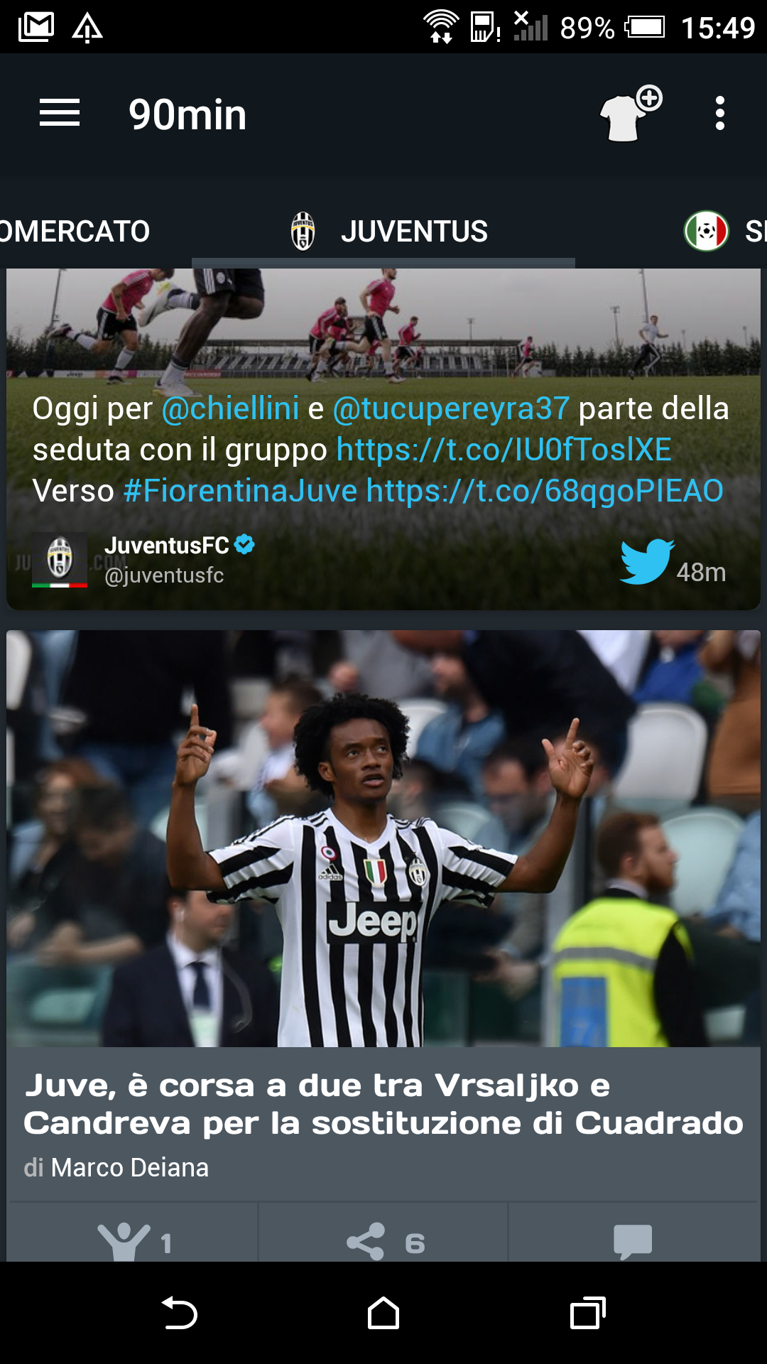 Android application 90min - Live Soccer News App screenshort