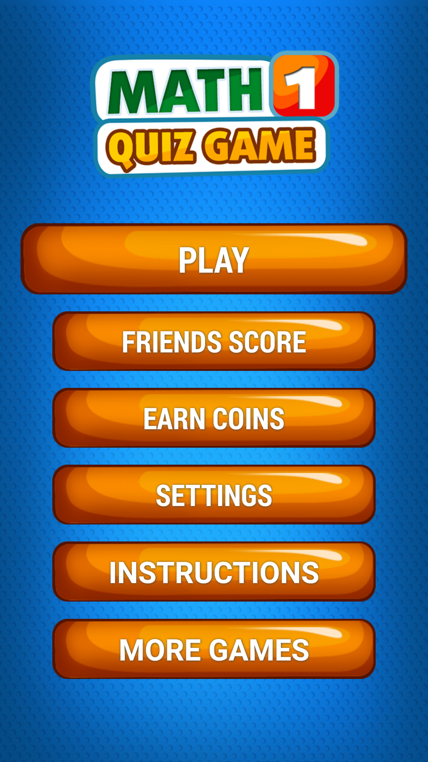 Android application Math 1 Quiz Game screenshort