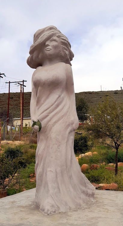 Famous apparition — Ian Visser’s sculpture of the Uniondale Ghost was recently erected on the northern side of the town.