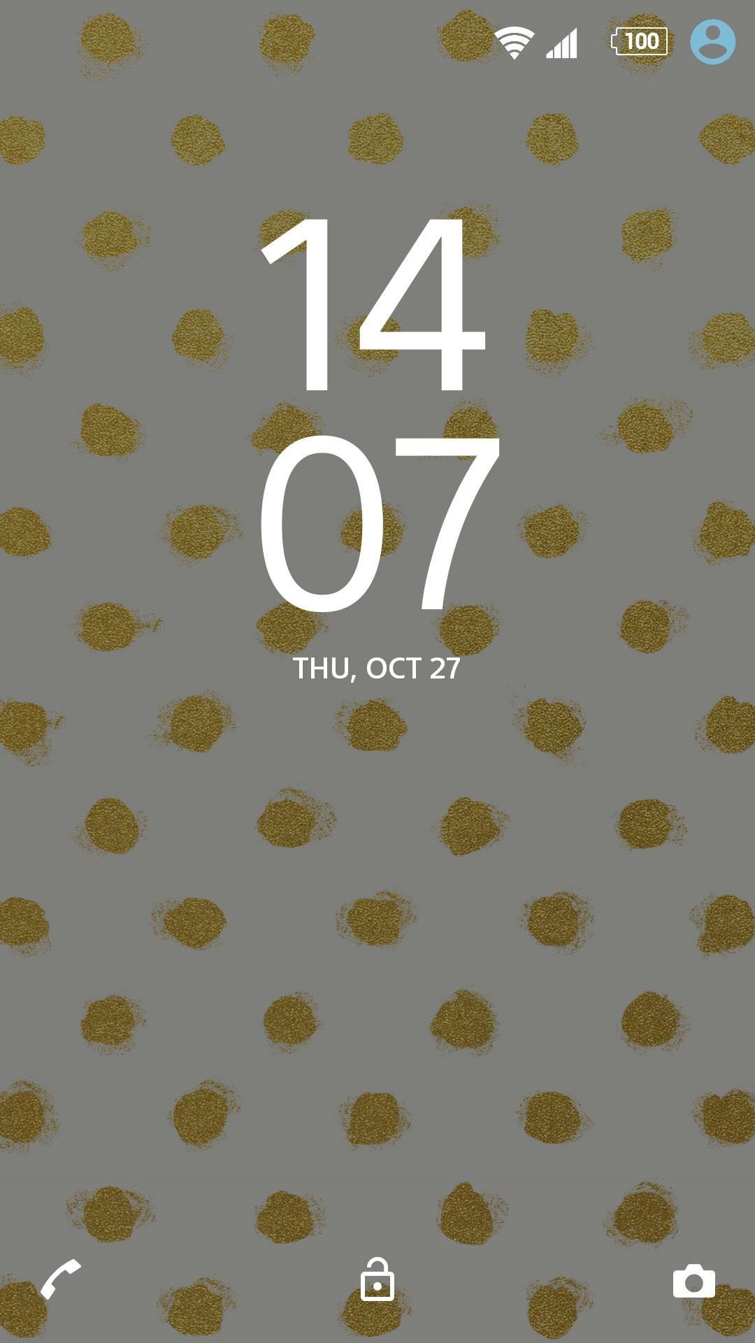 Android application XPERIA™ Golden Theme screenshort