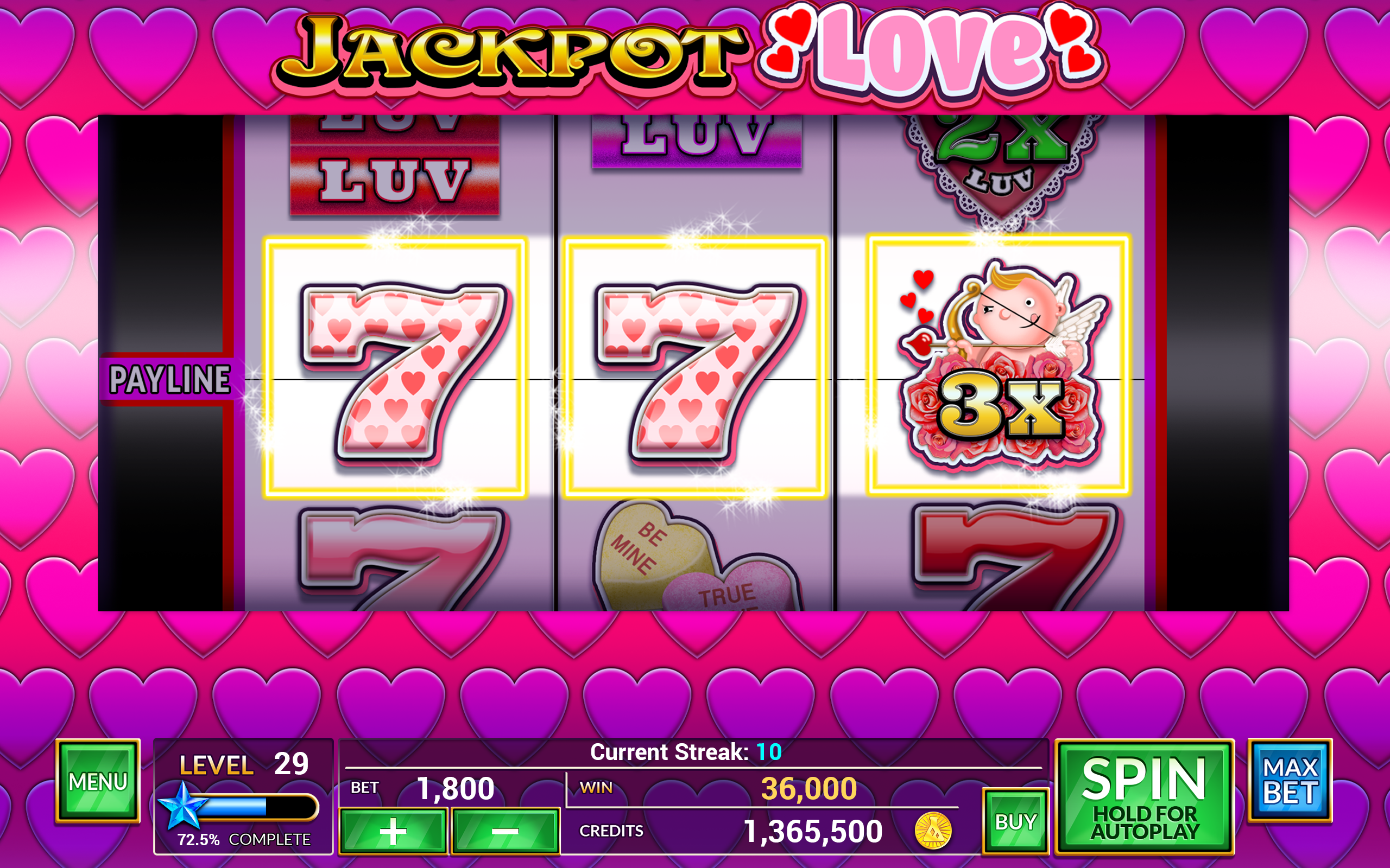 Android application Jackpot Love Free Slots screenshort