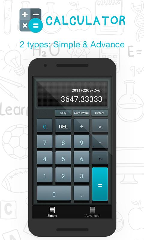 Android application Scientific Calculator FX screenshort