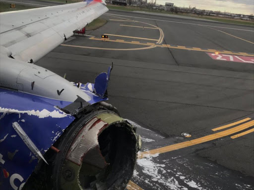 One person has been killed and seven others received medical treatment after a US passenger jet's engine ripped off midair, officials say. AGENCIES