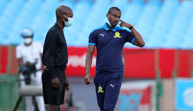 Mamelodi Sundowns assistant coach Rhulani Mokwena during the Nedbank Cup, Last 16 match between Sundowns and Polokwane City at Loftus Versfeld on March 10, 2021 in Pretoria.
