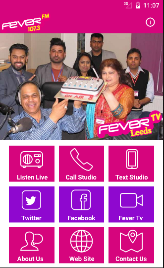 Android application Fever FM 107.3 screenshort