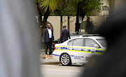 Bodyguards believed to be those of former president Jacob Zuma were seen at Mmabatho Palms Hotel's parking lot in Mahikeng, North West, yesterday. 