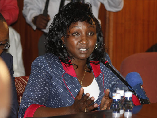 A file photo of Gladys Shollei, who is Jubilee Party's nominee for Uasin GIshu woman representative. /MONICAH MWANGI