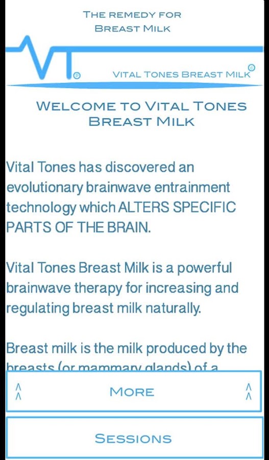 Vital Tones Breast Milk — приложение на Android