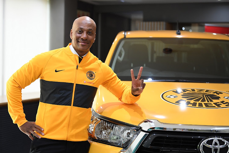 Kaizer Chiefs sporting director Kaizer Motaung Junior during a portrait session at the launch of Toyota as the club's new sleeve sponsor in Johannesburg on February 23 2022.