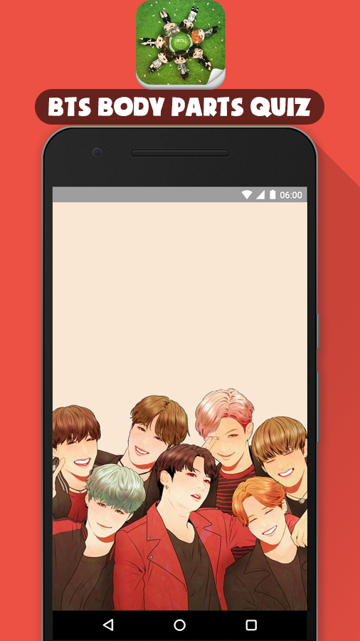 Android application BTS Body Kpop Quiz Game screenshort