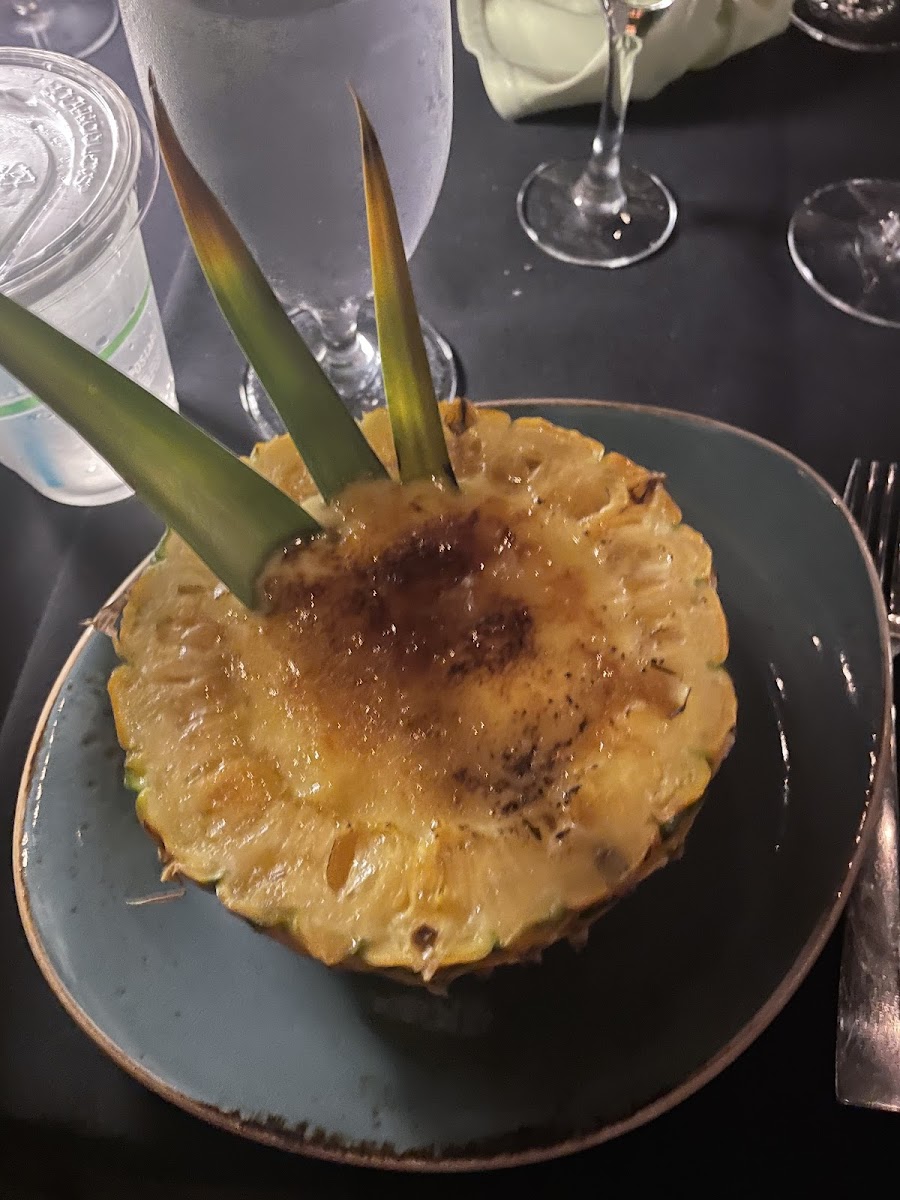 Pineapple crème brûlée