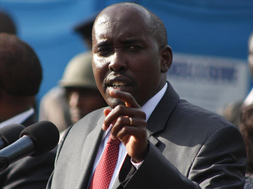 OFFENDED: Interior Cabinet Secretary Joseph ole Lenku at a press briefing on September 25, 2013.