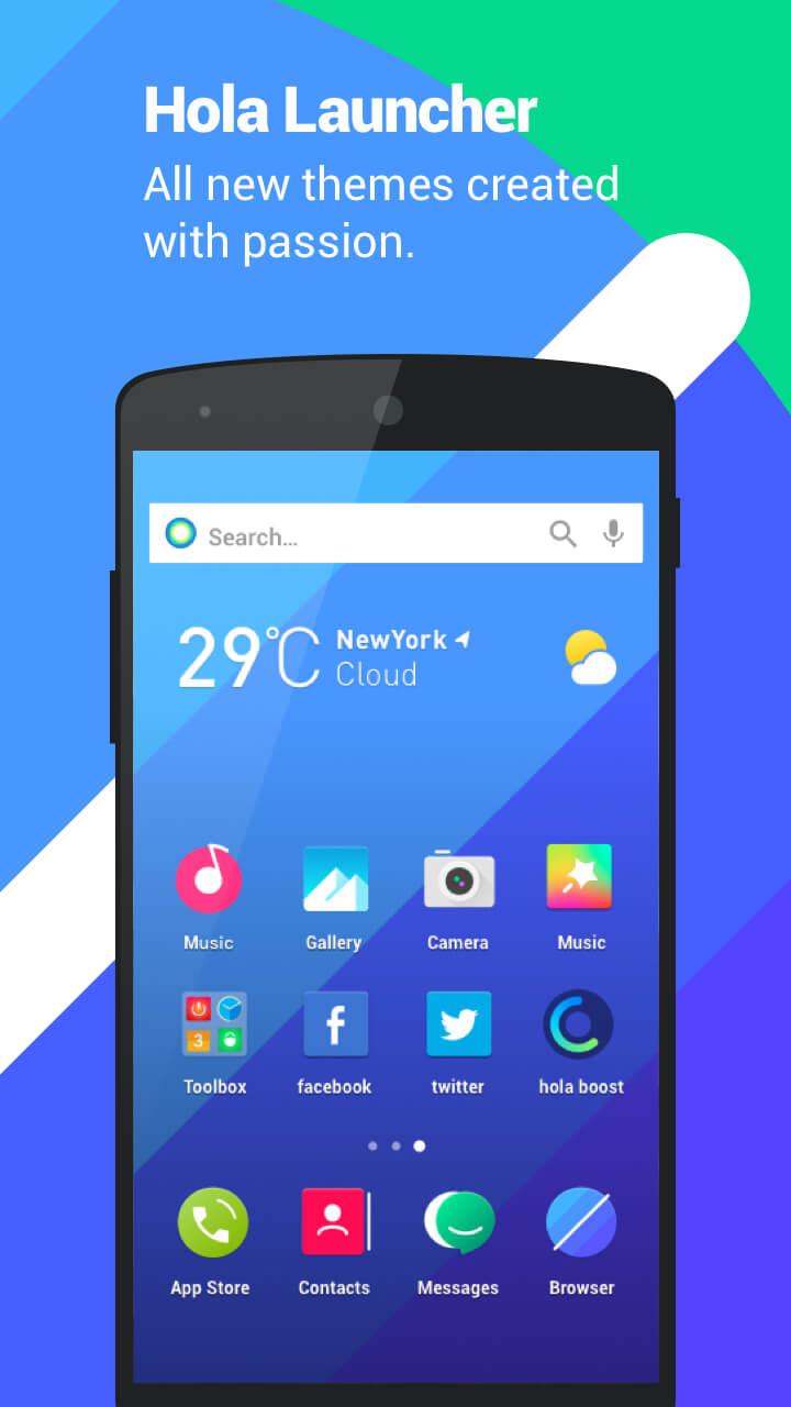 Android application Hola Launcher-Simple,Fast screenshort