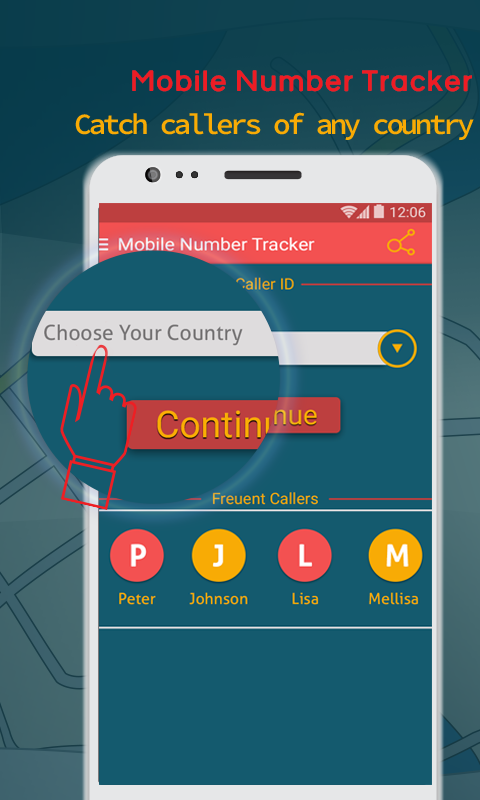 Android application Mobile Number Tracker screenshort