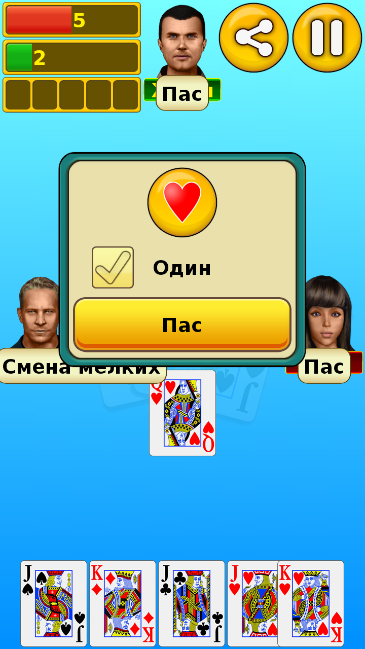 Android application Euchre screenshort