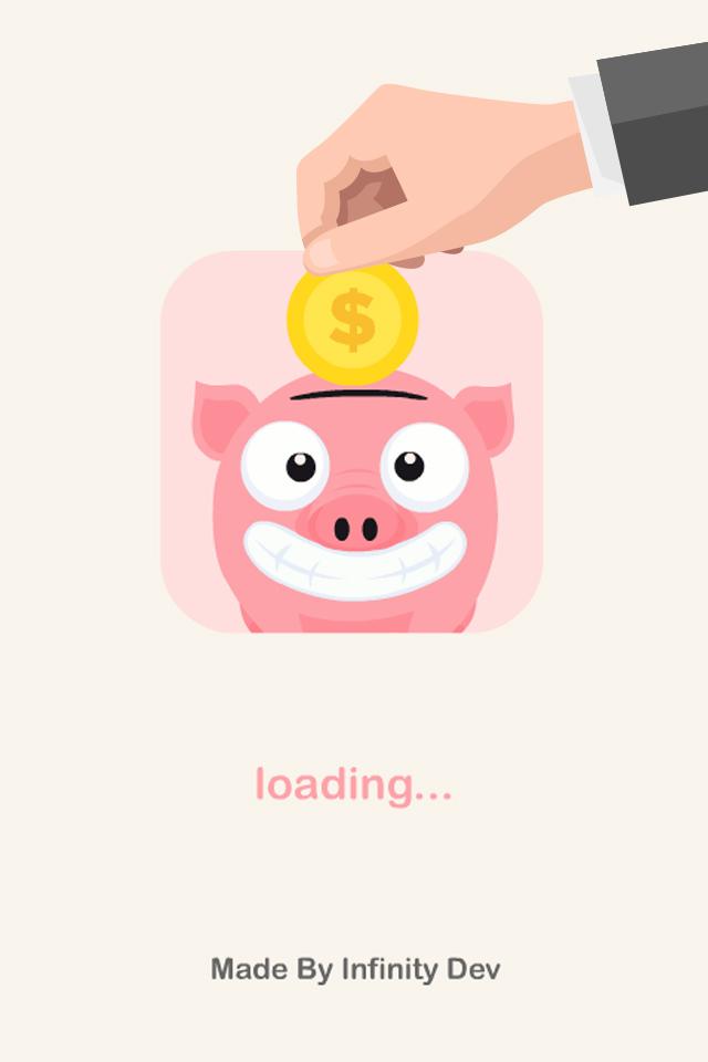 Android application Piggy Bank Keep Money screenshort