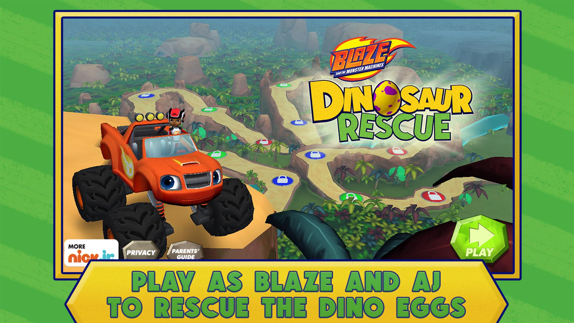 Android application Blaze Dinosaur Egg Rescue Game screenshort
