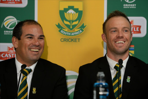 Proteas coach Russel Domingo and his captain AB de Villiers.