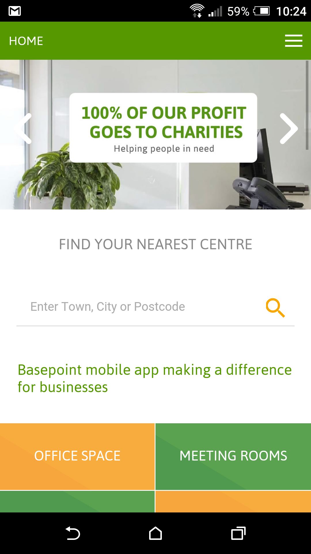 Android application Basepoint Business Centres screenshort