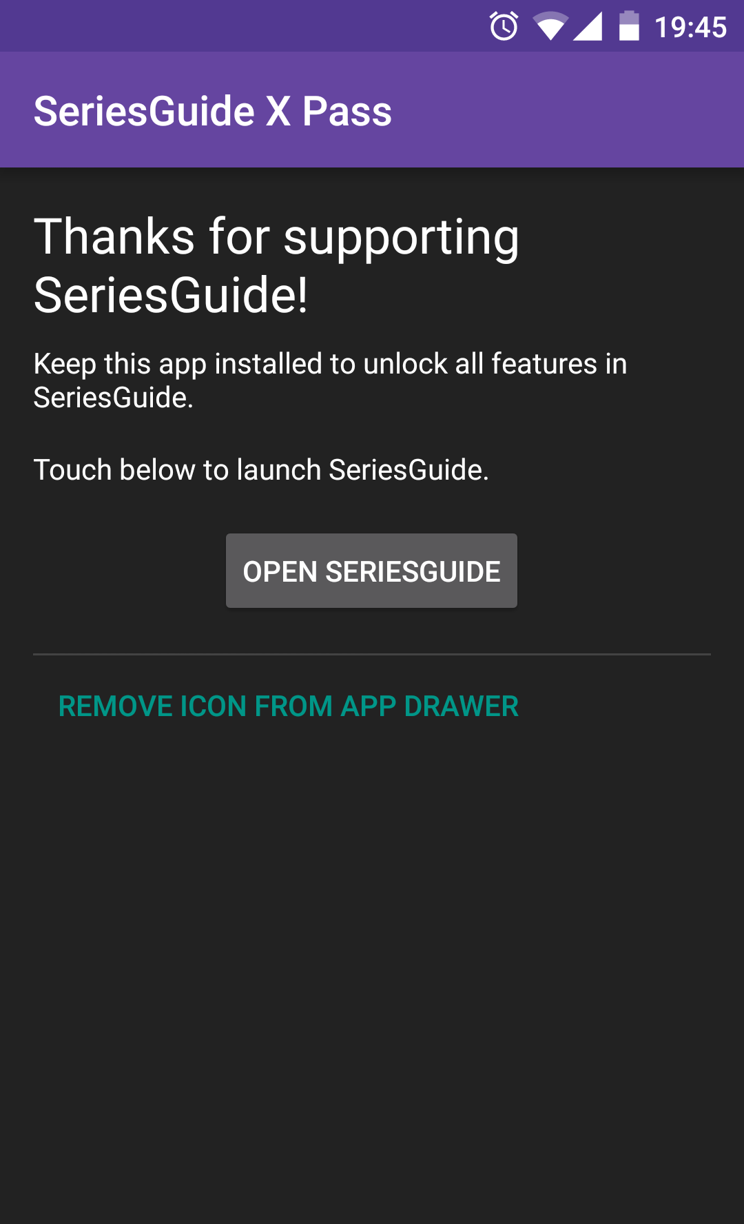 Android application SeriesGuide X Pass – Unlock all features screenshort