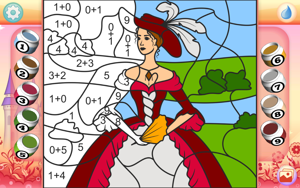 Android application Princess Coloring Game PRO screenshort