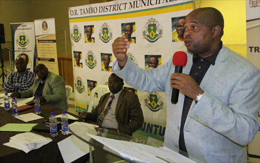 SEASONAL EVALUATION: OR Tambo traditional initiation forum chairman Chief Gcobani Tyali presents the district's 2016 summer initiation report in Mthatha yesterday. Listening in is Chief Xolile Mdushane Picture: LULAMILE FENI