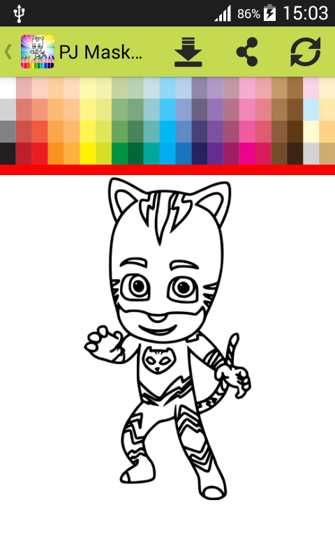 Android application Coloring Book for PJ screenshort