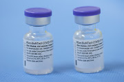 Vials of the Pfizer-BioNTech vaccine are pictured in a vaccination centre. File Photo