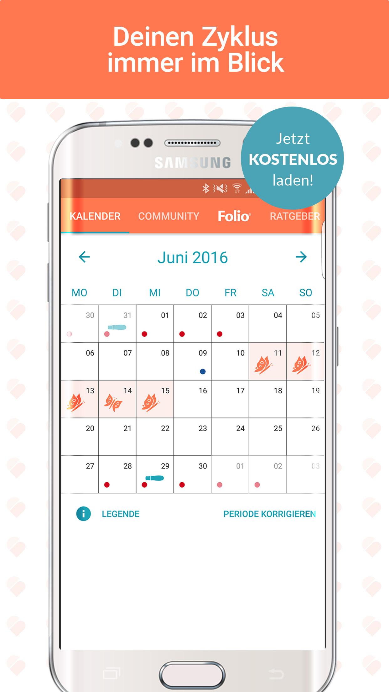 Android application Eisprungkalender von urbia.de screenshort