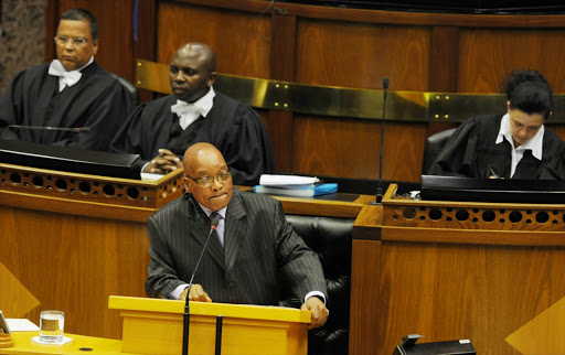 President Jacob Zuma in the National Assembly. File photo.