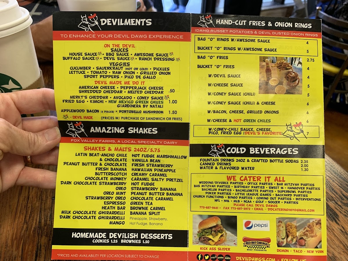 Devil Dawgs on State gluten-free menu