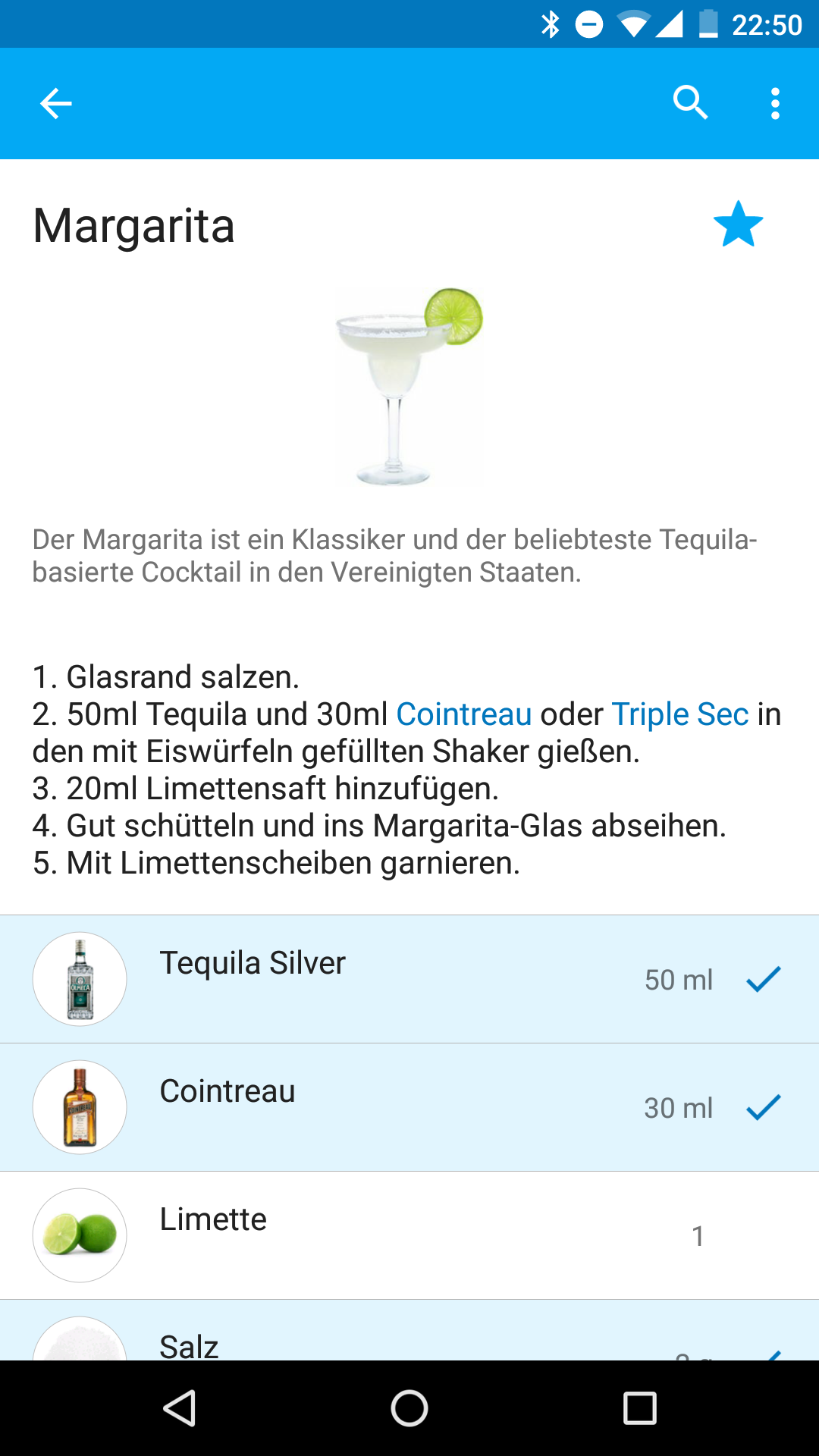 Android application My Cocktail Bar Pro screenshort