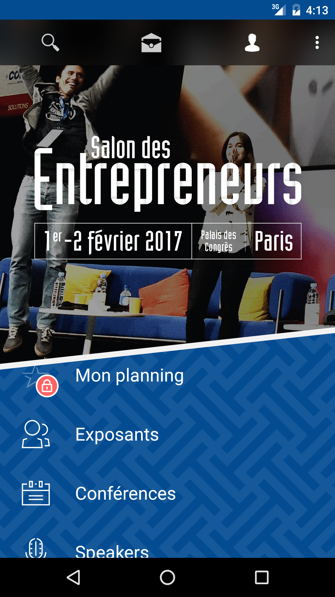 Android application Salon des Entrepreneurs screenshort