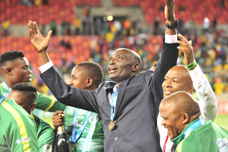 Wedson Nyirenda Coach of Baroka FC during the2018 Telkom Knockout Finals game between Baroka FC and Orlando Pirates at Nelson Mandela Stadium in Port Elizabeth on 08 December 2018.