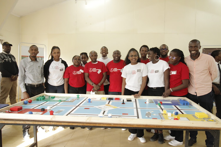 STEM Impact judges during the competition of Stem Impact Centre Kenya held together with the first World Robot Olympiad 2022 at AFRALTI