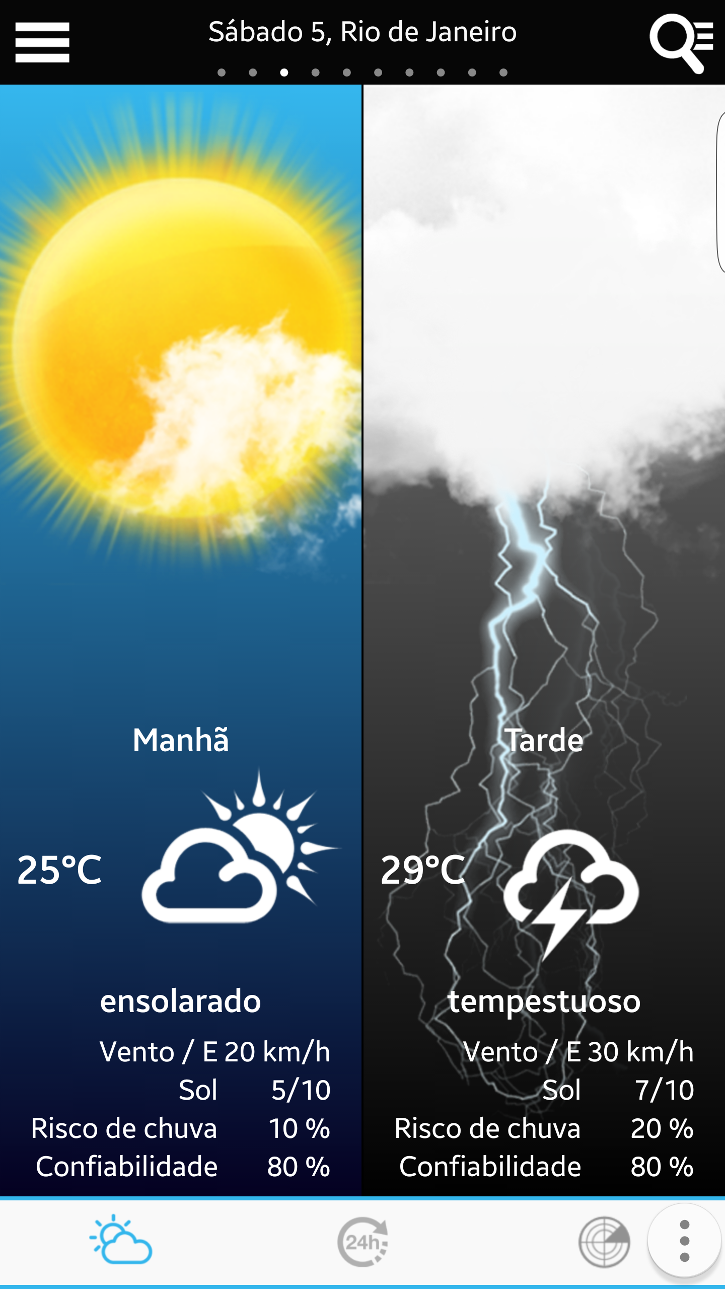 Android application Weather for Brazil and World screenshort