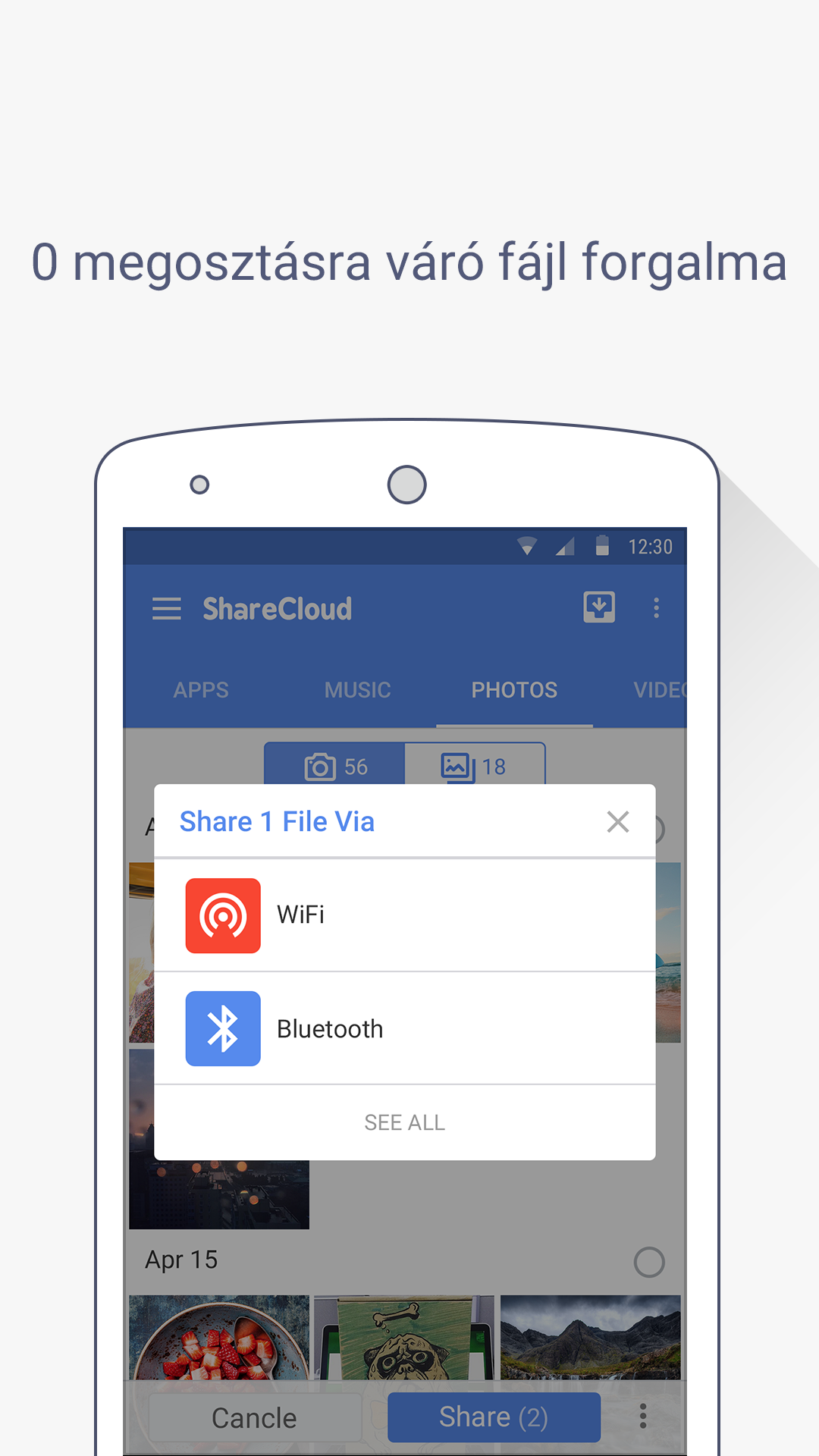 Android application ShareCloud - Share By 1-Click screenshort