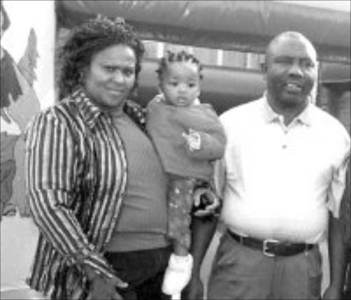 HAPPIER DAYS: Irene Malatjie-Lebepe with her now-estranged husband, top DJ Matome Lebepe, and Maltjie-Lebepo's daughter Masechaba Matlatjie. Pic. Edward Maahlamela. 17/01/2007. © Sowetan.